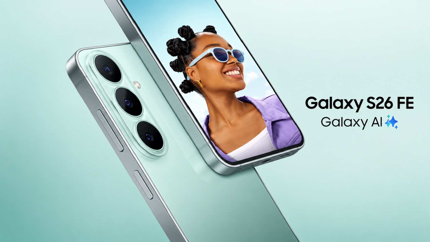 Samsung Galaxy S26 FE — вид спереди