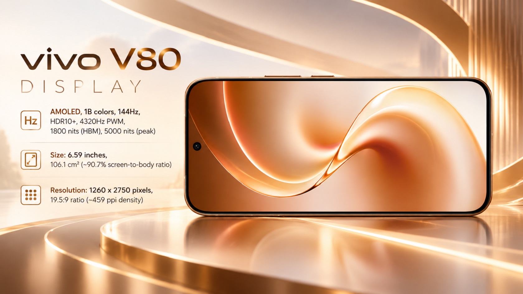 Vivo V80 — задняя панель и блок камер