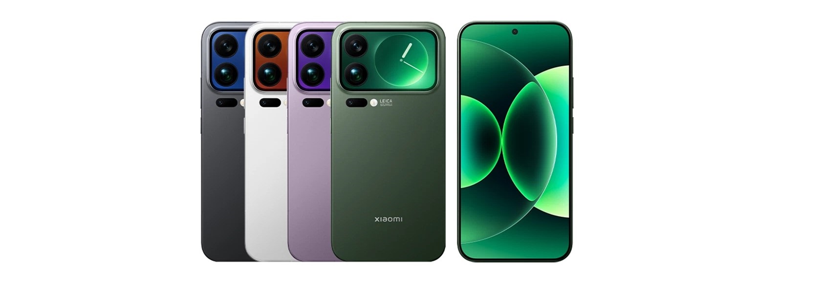 XiaoMi 17 Pro вид спереди и экран XiaoMi 17 Pro черный вид спереди