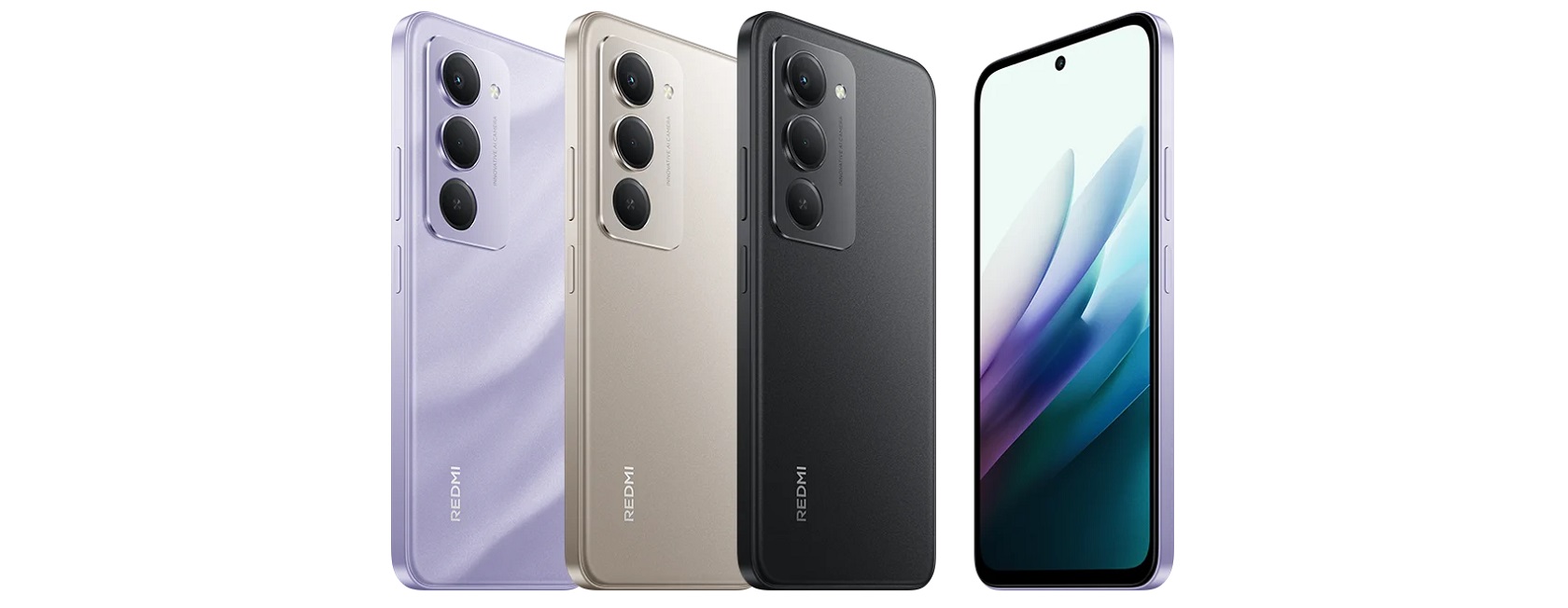 Xiaomi Redmi 15 4G — фронтальная панель и черный корпус Xiaomi Redmi 15 4G черный вид спереди