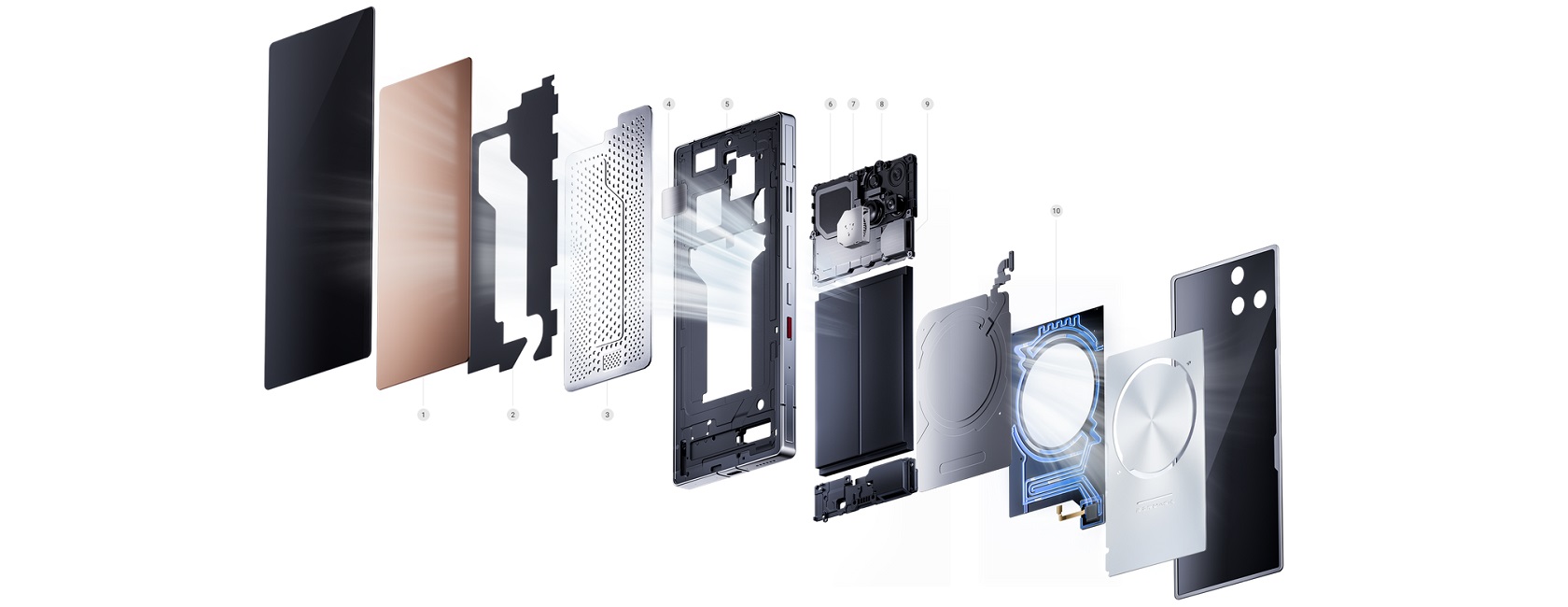 Samsung Galaxy Z Flip 6 – раскрытый вид сбоку