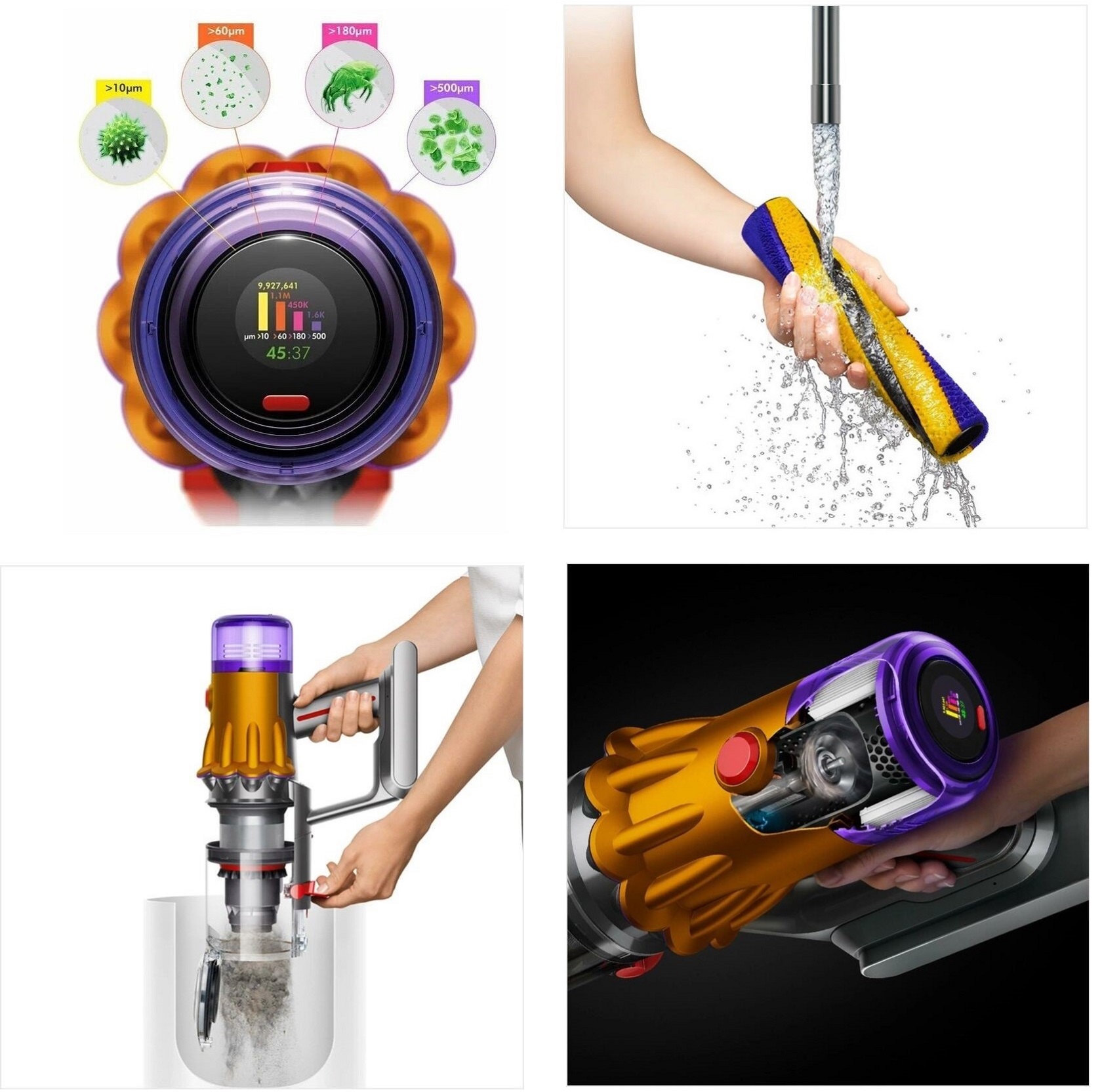Удобный дизайн и управление Dyson V12S SV46