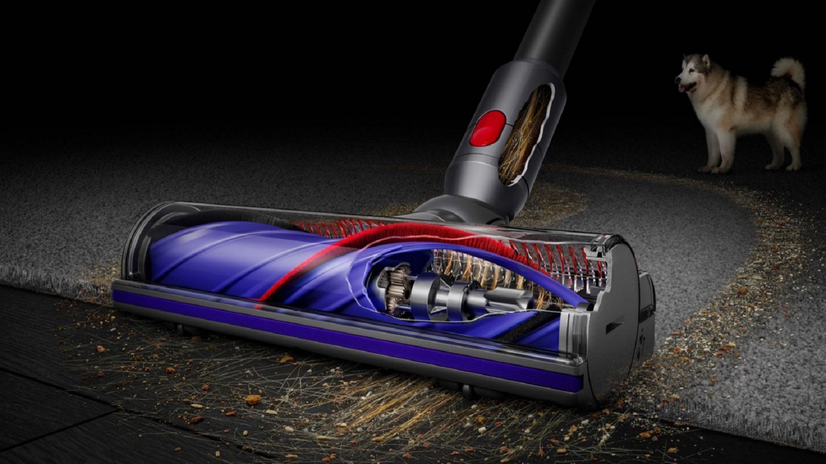 Dyson V8 SV25 - пылесос в действии