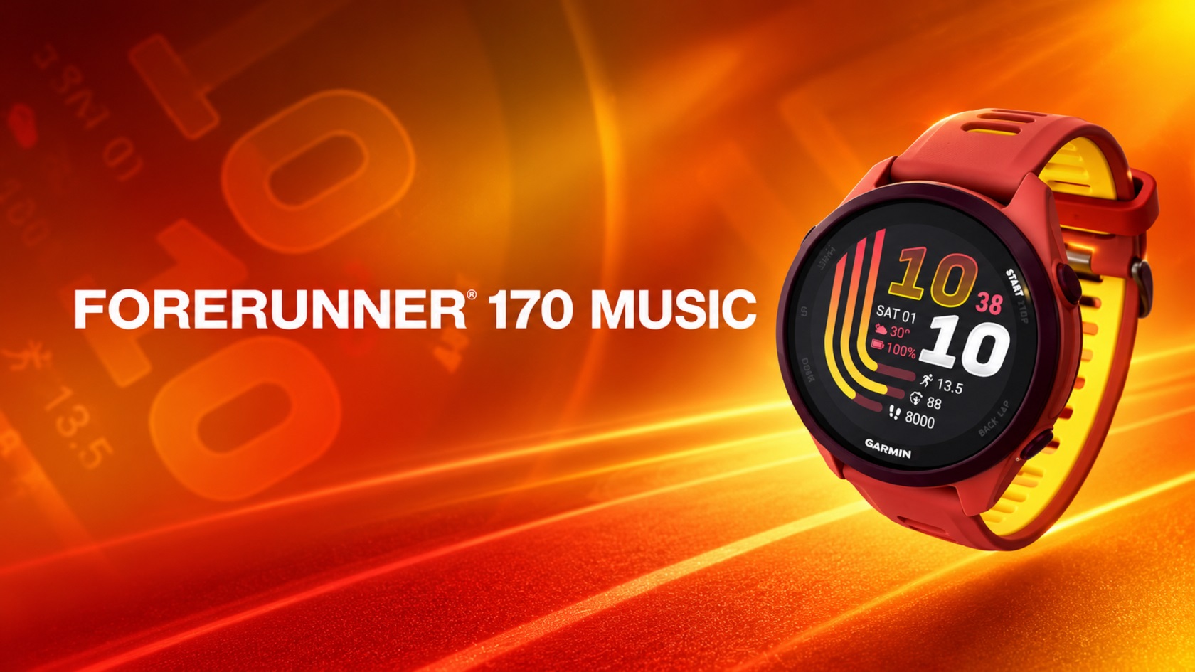 Garmin Forerunner 170 Music — вид спереди