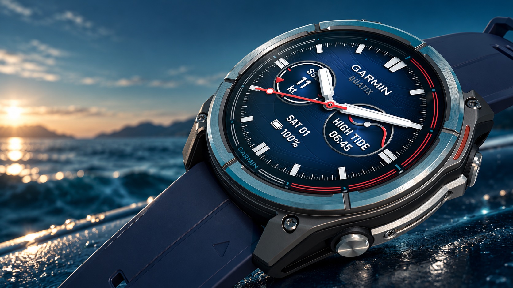 Garmin Quatix 8 — внешний вид морских смарт-часов
