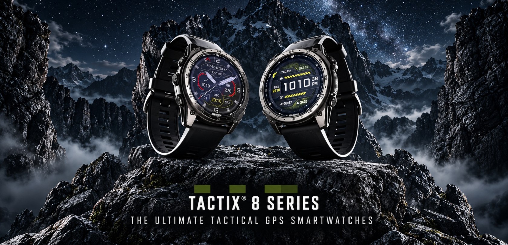Тактические смарт-часы Garmin tactix 8 с прочным корпусом и навигационными функциями