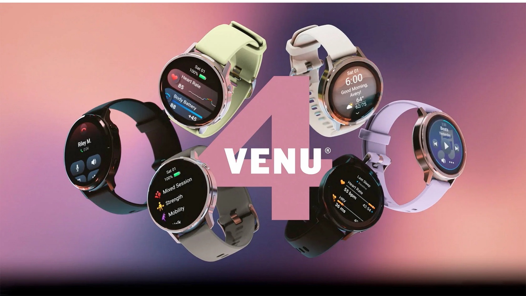 Garmin Venu 4 - вид сбоку