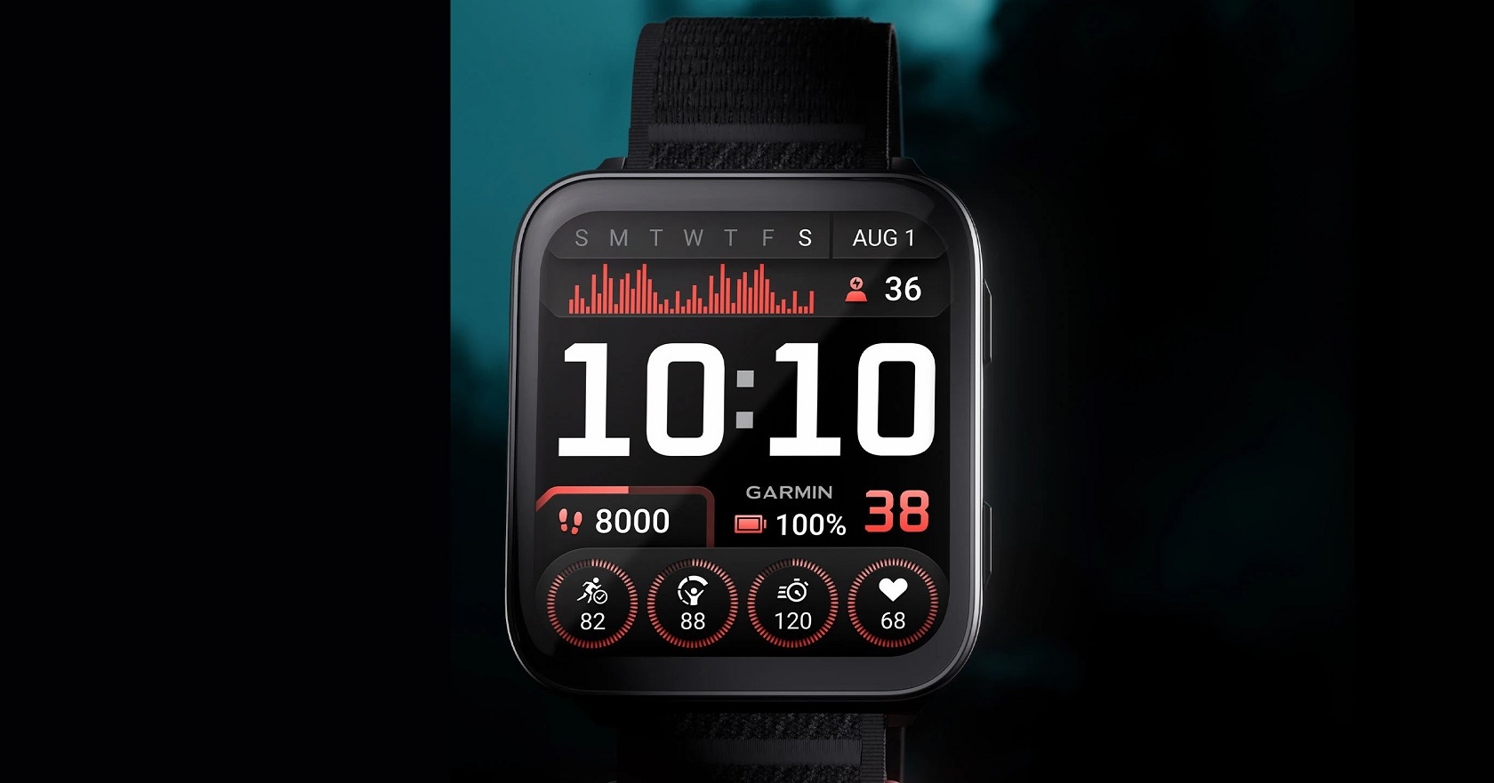 Garmin Venu X1 - вид спереди
